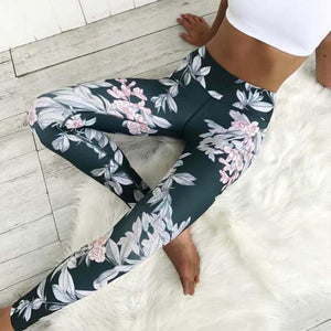 Spring Florals Print Yoga Pants